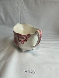 Johnson Brothers Old Britain Castles Pink Teapot Sugar Bowl with Lid Creamer NOS