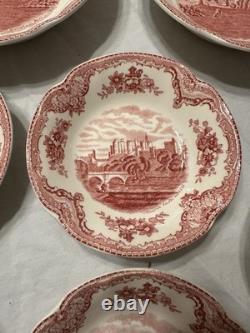 Johnson Brothers Old Britain Castles Red Ceramic Dinner Set 77pc