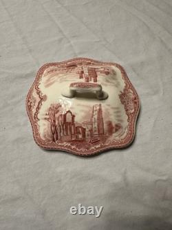Johnson Brothers Old Britain Castles Red Ceramic Dinner Set 77pc