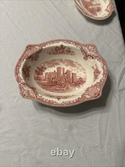 Johnson Brothers Old Britain Castles Red Ceramic Dinner Set 77pc