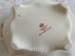 Johnson Brothers Old Britain Castles Red Transferware Footed Soup Tureen with Lid