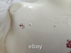 Johnson Brothers Old Britain Castles Red Transferware Footed Soup Tureen with Lid