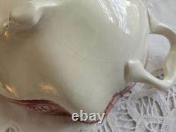 Johnson Brothers Old Britain Castles Red Transferware Footed Soup Tureen with Lid