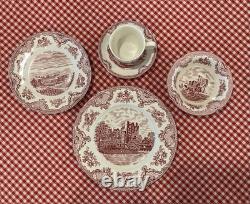 Johnson Brothers Old Britain Castles (pink) set of four 5-piece place settings