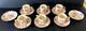 Johnson Brothers Old English Chintz Pink Floral Set Of 6 Demitasse Cups & Saucer