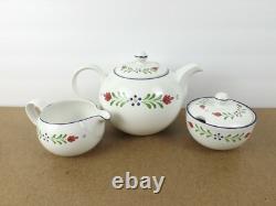 Johnson Brothers Provincial (Smooth Edge) Tea Set Teapot Creamer Sugar