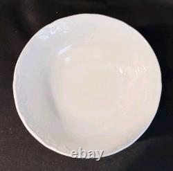 Johnson Brothers RICHMOND White Coupe Cereal Bowls Embossed 6 1/4 Set of 9