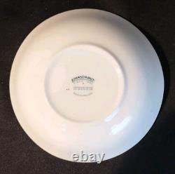 Johnson Brothers RICHMOND White Coupe Cereal Bowls Embossed 6 1/4 Set of 9