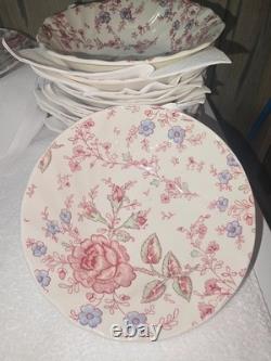 Johnson Brothers ROSE CHINTZ 23 Piece Set Dishwasher & Microwave Safe