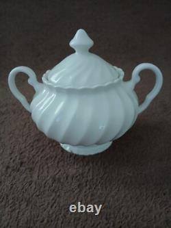 Johnson Brothers Regency White Swirl Three Piece Tea Set