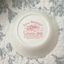 Johnson Brothers Rose Bouquet England Ceramic Dinner Plates, Bowls Platter