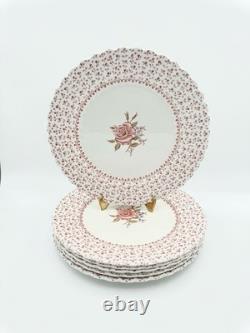 Johnson Brothers Rose Bouquet Pink Dinner Plates 9 7/8, Set of 6
