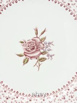 Johnson Brothers Rose Bouquet Pink Dinner Plates 9 7/8, Set of 6