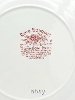 Johnson Brothers Rose Bouquet Pink Dinner Plates 9 7/8, Set of 6