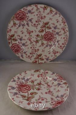 Johnson Brothers Rose Chintz 14 Platter, 3 Dinner Plates + 5 Salad Plates 1883
