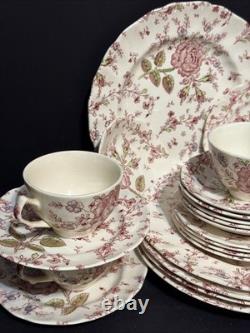 Johnson Brothers Rose Chintz 25 Pieces 5 Pc Place Setting Service for 5 USA