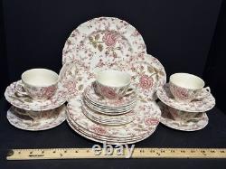 Johnson Brothers Rose Chintz 25 Pieces 5 Pc Place Setting Service for 5 USA