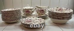 Johnson Brothers Rose Chintz 30 Piece Lot Pre-Owned Spring Valentine's Day