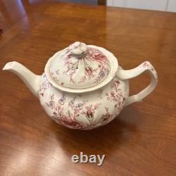 Johnson Brothers Rose Chintz 5 Pcs Coffe Set (Creamer, sugar and Coffee Pot)