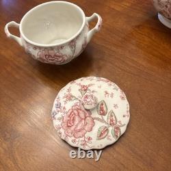 Johnson Brothers Rose Chintz 5 Pcs Coffe Set (Creamer, sugar and Coffee Pot)