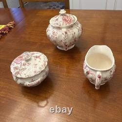 Johnson Brothers Rose Chintz 5 Pcs Coffe Set (Creamer, sugar and Coffee Pot)