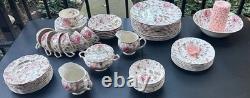 Johnson Brothers Rose Chintz Ironstone made in England 24 Piece Black Label O1