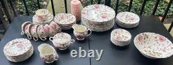 Johnson Brothers Rose Chintz Ironstone made in England 24 Piece Black Label O1