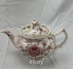 Johnson Brothers Rose Chintz Pink Teapot/ See Description