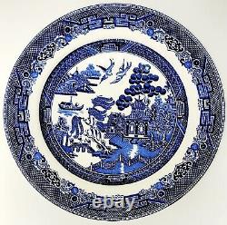 Johnson Brothers SET of 8 BLUE WILLOW 10.25 Dinner Plates Oriental IMPERFECTION