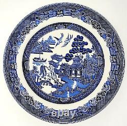 Johnson Brothers SET of 8 BLUE WILLOW 10.25 Dinner Plates Oriental IMPERFECTION