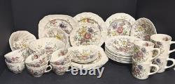 Johnson Brothers Sheraton Dinnerware Lot of 35 pcs (Plates Bowls & Cups) England