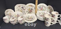 Johnson Brothers Sheraton Dinnerware Lot of 35 pcs (Plates Bowls & Cups) England