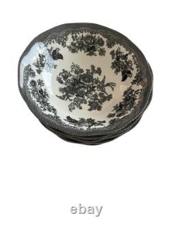 Johnson Brothers Soup Cereal Bowl 6 1/2 inch Asiatic Pheasant Black Set of 6