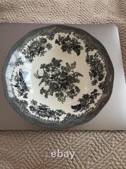 Johnson Brothers Soup Cereal Bowl 6 1/2 inch Asiatic Pheasant Black Set of 6