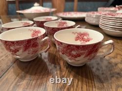 Johnson Brothers Strawberry Fair HUGE Set Made in England 55 pieces