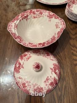 Johnson Brothers Strawberry Fair HUGE Set Made in England 55 pieces
