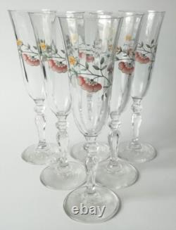 Johnson Brothers Summer Chintz Champagne Glasses X 6