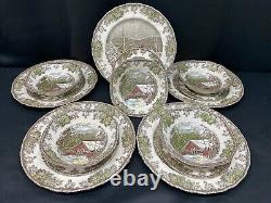 Johnson Brothers THE FRIENDLY VILLAGE England 15 Piece Lot Plates, Bowls