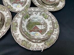 Johnson Brothers THE FRIENDLY VILLAGE England 15 Piece Lot Plates, Bowls