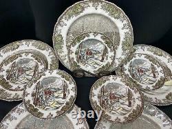 Johnson Brothers THE FRIENDLY VILLAGE England 15 Piece Lot Plates, Bowls