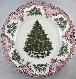 Johnson Brothers TWO England 1883 Old Britain Castles Dinner Plate Pink & Green