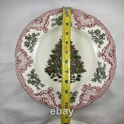 Johnson Brothers TWO England 1883 Old Britain Castles Dinner Plate Pink & Green