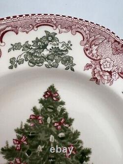 Johnson Brothers TWO England 1883 Old Britain Castles Dinner Plate Pink & Green