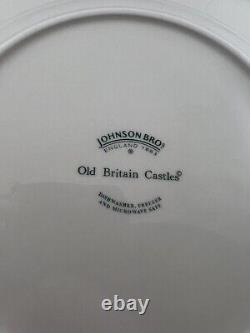 Johnson Brothers TWO England 1883 Old Britain Castles Dinner Plate Pink & Green