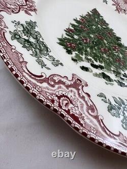 Johnson Brothers TWO England 1883 Old Britain Castles Dinner Plate Pink & Green