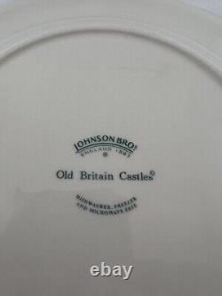 Johnson Brothers TWO England 1883 Old Britain Castles Dinner Plate Pink & Green