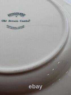 Johnson Brothers TWO England 1883 Old Britain Castles Dinner Plate Pink & Green