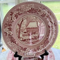 Johnson Brothers Thanksgiving Frozen Up Dinner Plates 10.5 Set Of 12 1940s