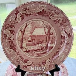 Johnson Brothers Thanksgiving Frozen Up Dinner Plates 10.5 Set Of 12 1940s