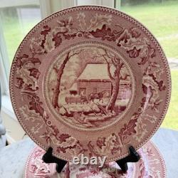 Johnson Brothers Thanksgiving Frozen Up Dinner Plates 10.5 Set Of 12 1940s
